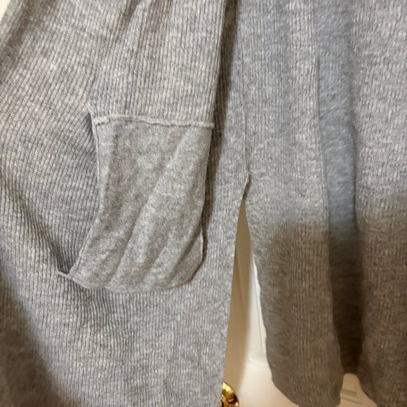 Polo Ralph Lauren Gray Wool Cashmere Open Front Women's Long Cardigan - Picture 5 of 5